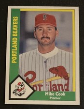 1990 CMC AAA Mike Cook Minor League Baseball Card #4 Portland Beavers Pitcher VG