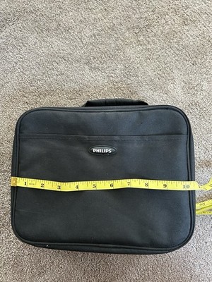 Philips Black Soft Carrying Case Travel Storage Bag w/ Shoulder Strap Loops