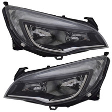 Scheinwerfer Set für Opel Astra J 2012-2015 H7 Schwarz Chrom LWR Stellmotor