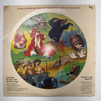 Walt Disney The Fox And The Hound Picture Disc Record 1981 Vinyl