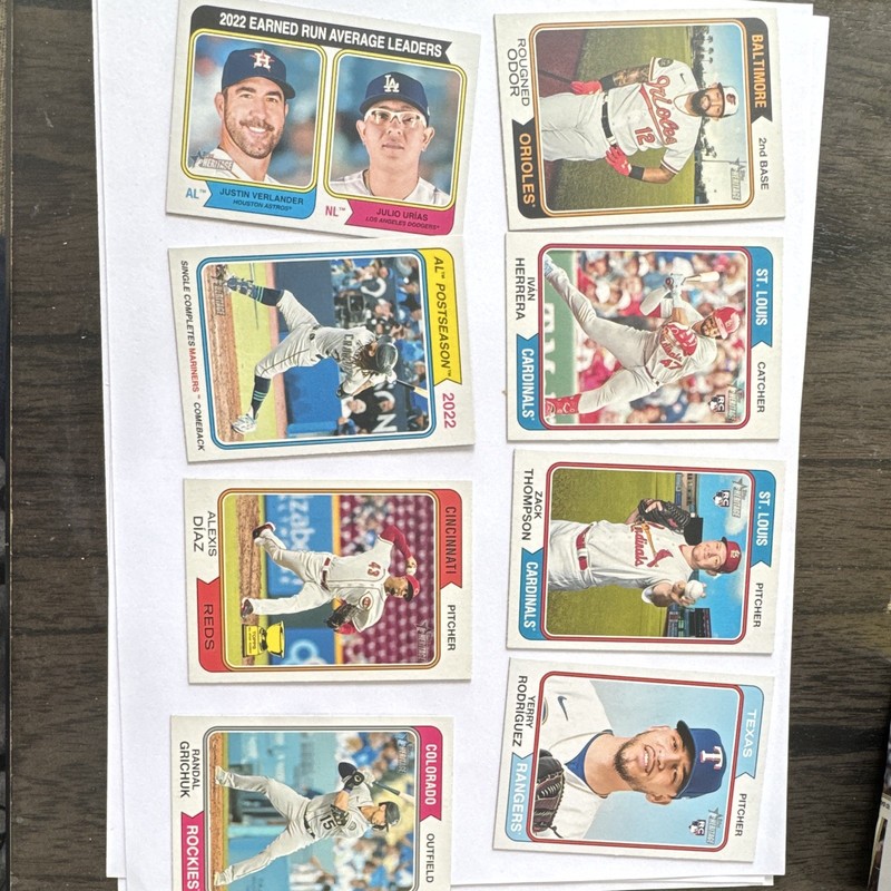 Topps Heritage 2023 MLB Baseball Card Lot set of68 Verlander Urias Judge Machado