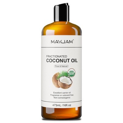Fractionated Coconut Oil Organic 16oz USDA Certified Cold Pressed Carrier Oil
