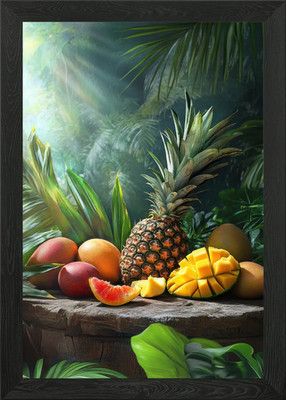 Tropische Früchte Stillleben Gerahmtes Wandbild Poster Leinwanddruck Bild