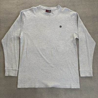 Southpole Thermal Shirt Mens XXL Gray Waffle Knit Long Sleeve Logo Henley  #496