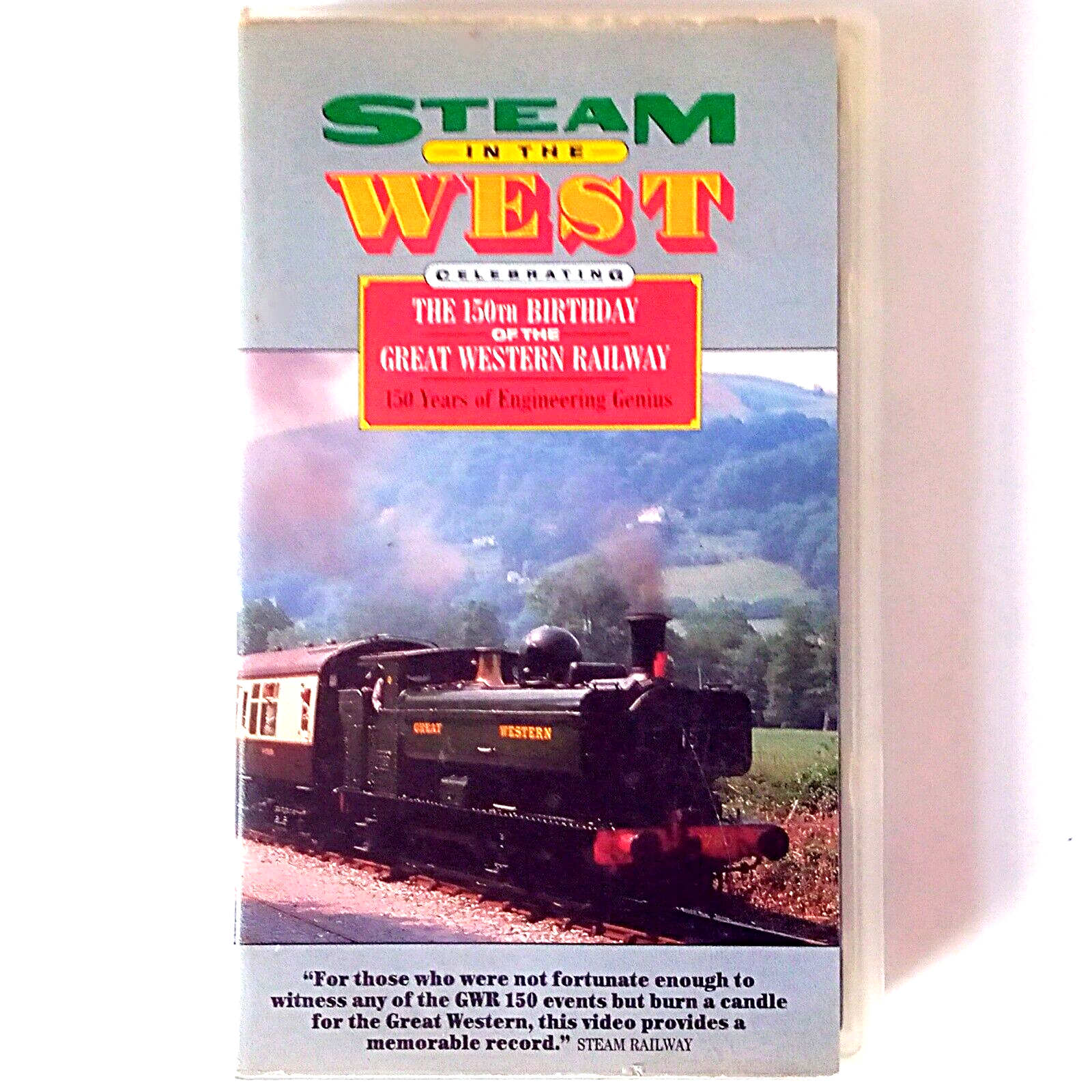 Steam In The West (VHS Cassette, 1991 Odyssey) Tested - 150th Birthday of GWR