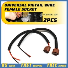 Extension Wire Female Pigtail 9006 U HB4 Two Harness Connector Fog Socket Light