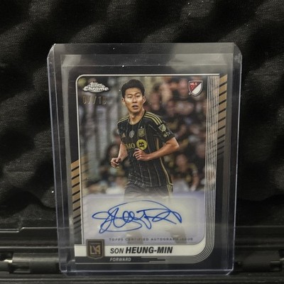 2025 Topps MLS Son Heung-Min Auto 7/10 Jersey Match LAFC Black Refractor 