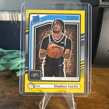2024-25 Panini Donruss - Rated Rookie Stephon Castle #244 Yellow Flood (RC)