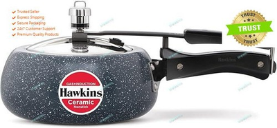#ad #ad Hawkins 2 Litre Ceramic Nonstick Pressure CookerGranite Contura shaped Cooker $36.43