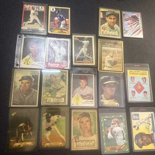 Vintage Sports Card Lot 1952-1992 Topps Bernie Kosar RC Nolan Ryan Bob Swift HOF