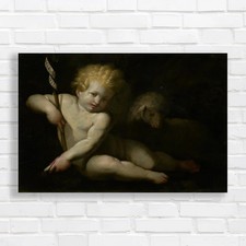 Baroque Sleeping Cherub Canvas Print Large Picture Wall Art