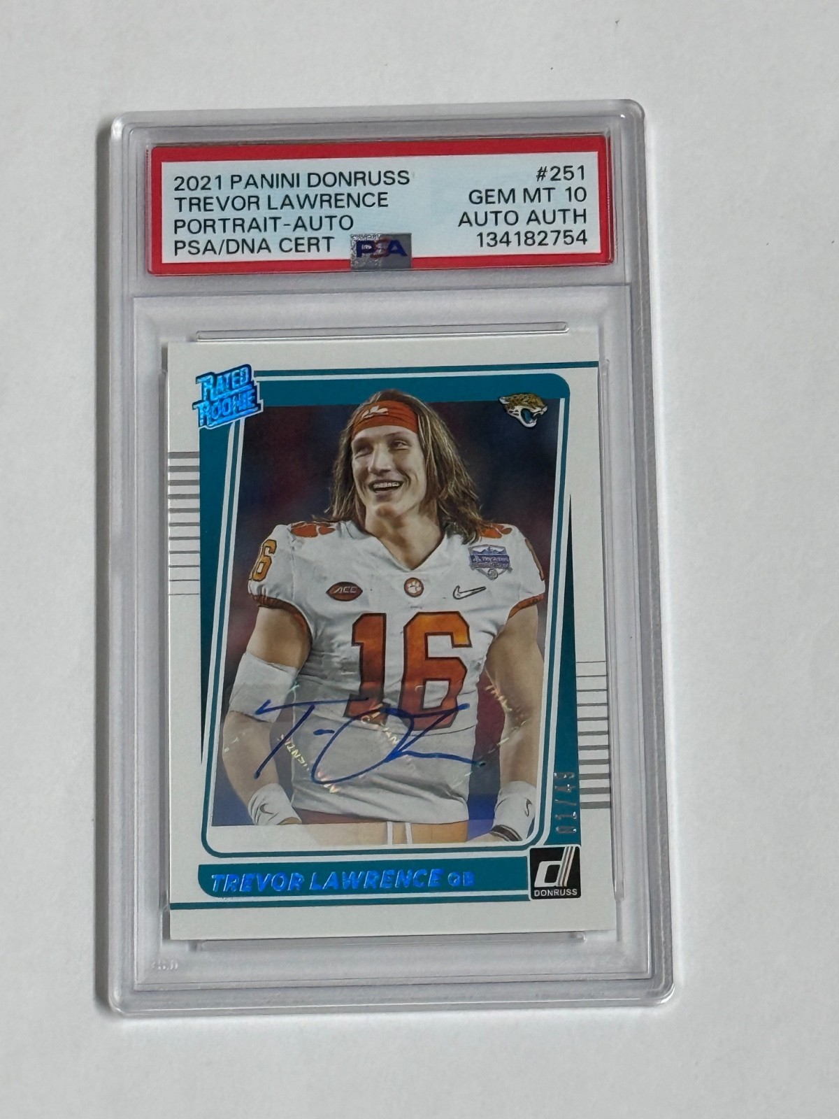 Trevor Lawrence Panini Donruss #251 Autograph Portrait