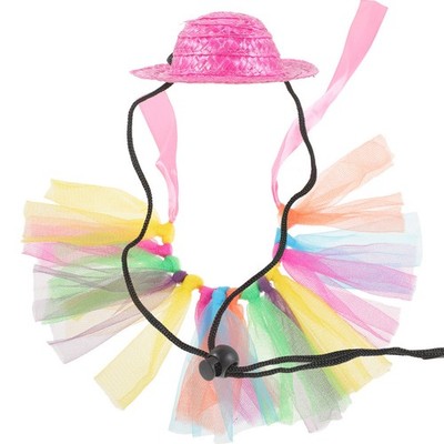 1 Set Kleintierkostüm Rock Hut Hamster Tutu Rock Kappe Haustier Cosplay Kostüm