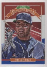 2020 Donruss Optic Diamond Kings Red White & Blue Prizm 47/150 Nelson Cruz 05db