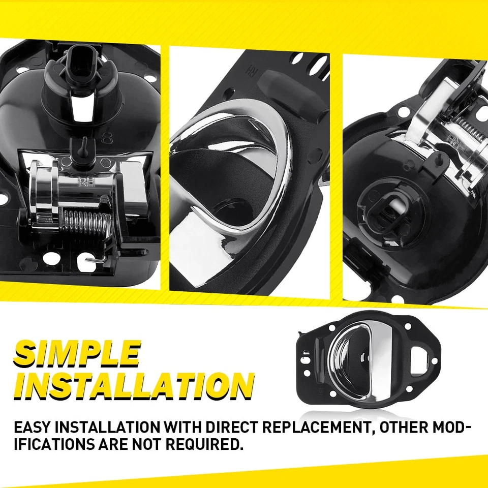 Manija de puerta interior delantera/trasera para 06-11 Chevrolet HHR RH lado del pasajero 2-20x Foto 3 de 4