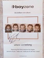 BOYZONE'S  RONAN KEATING signed poster 30in X 20   pop Superstar  ink signature 
