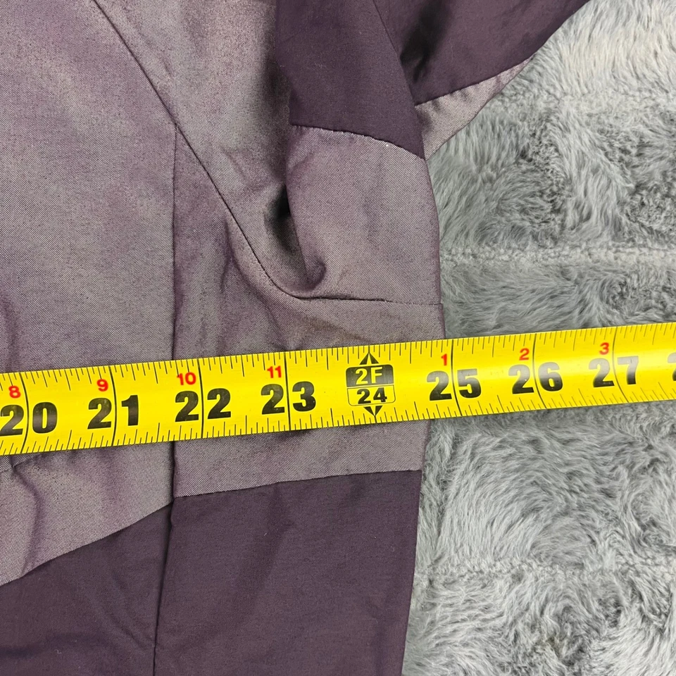 Jaqueta Nike Windrunner feminina tamanho XL roxa cinza zíper completo com capuz corta-vento - Imagem 3 de 4