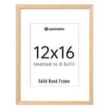 12x16 Picture Frame Solid Wooden, Nursery Decor, 1Pack Natural