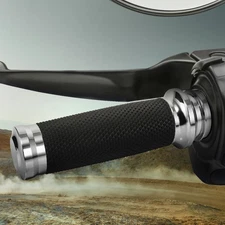 Pair 1" Motorcycle Handle Bar Hand Grips For Harley Honda Yamaha Kawasaki Suzuki