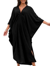 Tropical Floral Moo Moos Hawaiian Cover Up Dresses Beach Vacation Outfits Plu...