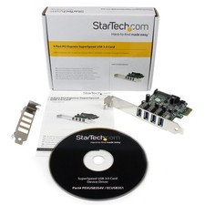 NEW StarTech 4-Port PCI Express USB 3.0 Controller Card, 5Gbps PEXUSB3S4V 