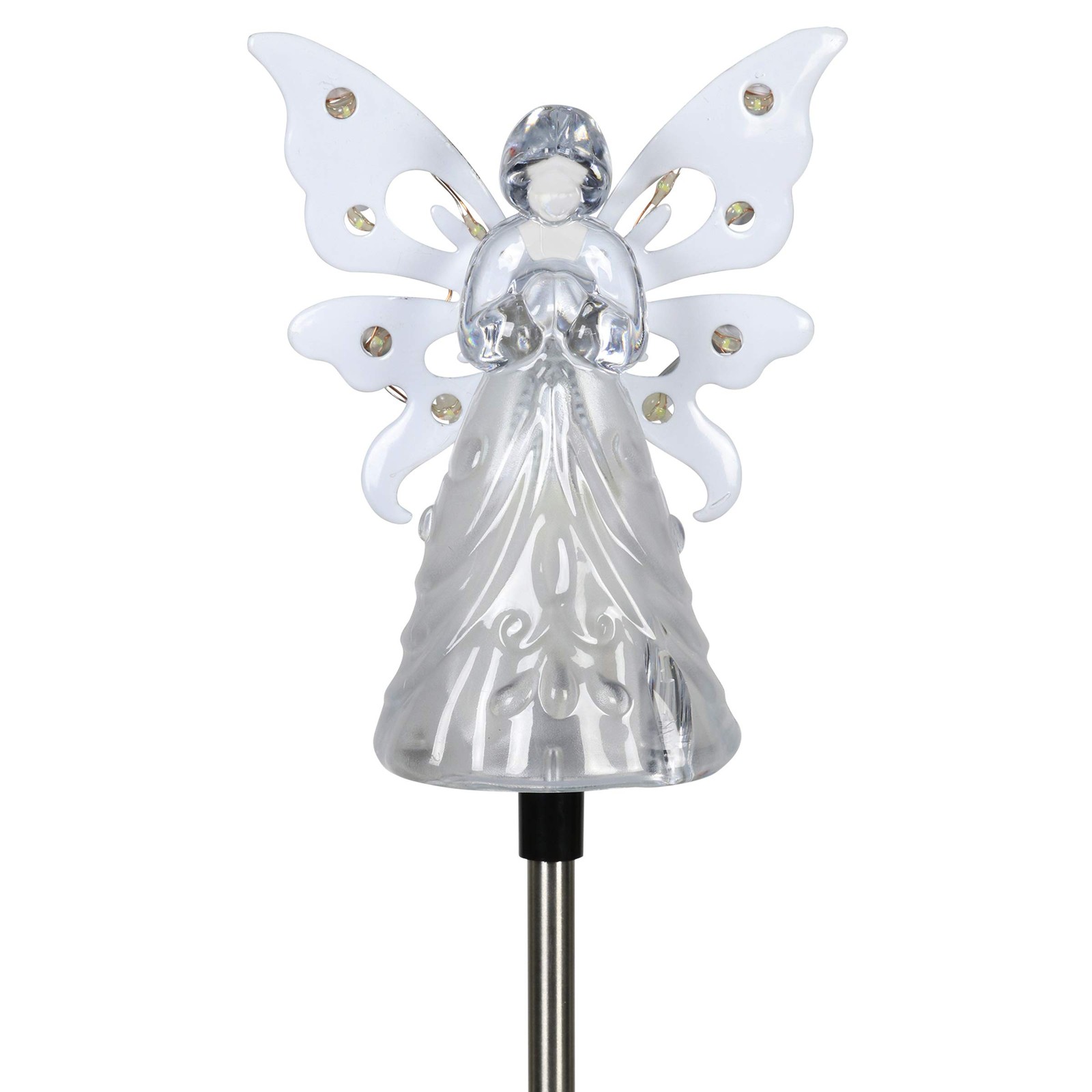 Garden Solar Lights Decorative Angel Garden Stake 12 LEDs Cute Yard and Pathw...