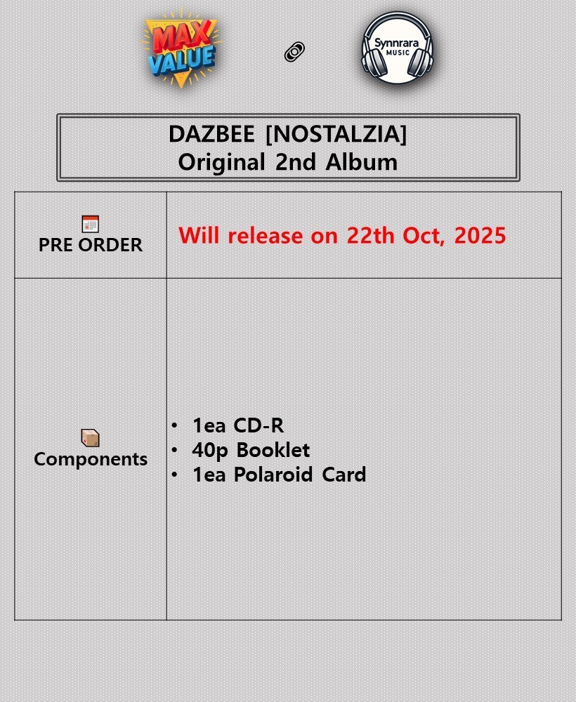 DAZBEE [NOSTALZIA] Original 2nd Album CD-R+Booklet+Polaroid Card K