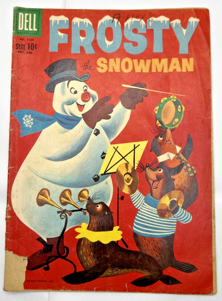 Vintage 1961 Frosty the Snowman Comic Book Dell Comics Four Color #1153 Dec-Feb