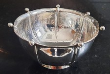 Superb Omar Ramsden Me Fecit Sterling Silver Arts & Crafts Planished Bowl C 1937