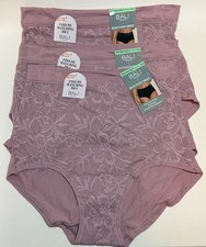 NWT 3 Bali High Waist Brief DFCLBF Panties Soft Cotton Modal Size 8/XL