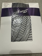 Hanes Chevron Fishnet Tights Style A353 Size CD Black 2004 New in Package