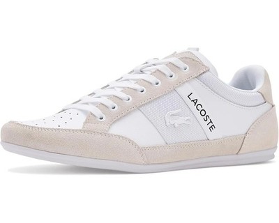 Lacoste Chaymon Men\'s White Leather Sneakers - Size 13 Lacoste Mens Chaymon Fashion Sneakers White Leather Lace Up  main image 3