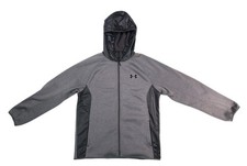 Under Armour Men's Large Gray ColdGear Loose Fit LS Full Zip Hooded Jacket