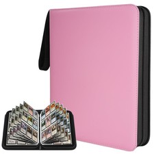 Large Capacity 9-Pocket Trading Card Binder - Holds 900 Cards, Double-Sided