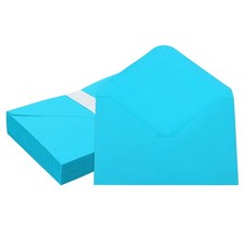 50 Pcs 7x5 Inch Invitation Envelopes V-Flap Greeting Card Lake Blue