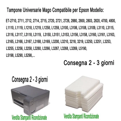 Tampone Assorbente Scarto Inchiostro Epson EcoTank ET-2714 ET2800 ET4700 L3110