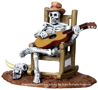 Lemax 22003 ROCKING CHAIR SKELETON Spooky Town Figurine Halloween Decor Figure I