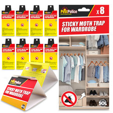 8-24pk Sticky Moth Traps Hanging Pheromone Clothes Wardrobe Pantry Pest Killer
