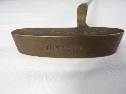 Vintage Bullet 5 Brass Golf Putter 35-1/4" R.H.Truflex PP Shaft Lamkin Wrap d22
