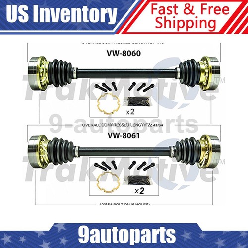 For 1980 1981 1982 Volkswagen Vanagon AT Set of 2 Rear CV Axle Shaft CV