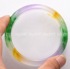 Natural Nephrite Lavender Green Jade Gemstone Bangle Bracelet 56-64mm Jewelry