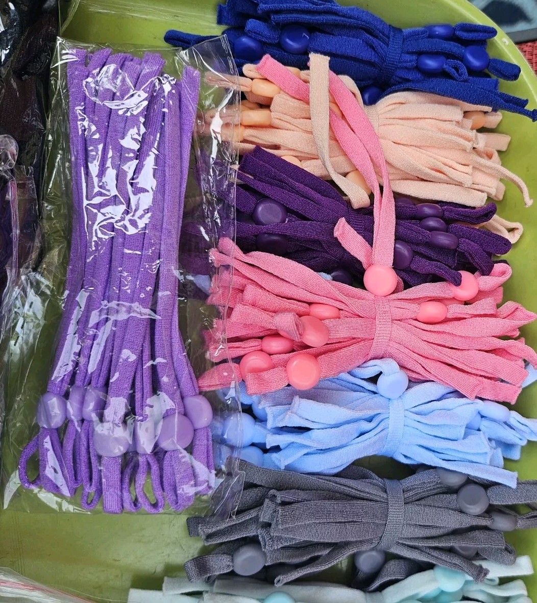 Adjustable Face Mask Ear Loops Set of 863 with Stopper Elastic Cords