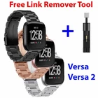 Fitbit Versa 2/Lite /Versa Replacement Stainless Strap Metal Band Steel Bracelet