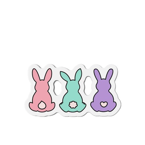 Lindos imanes troquelados de conejito para decoración de primavera, regalos de Pascua, arte de cocina, nevera - Imagen 2 de 4