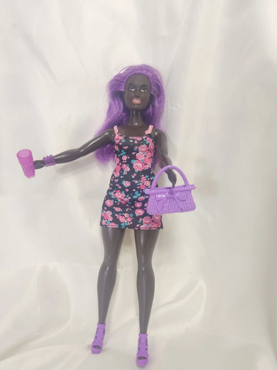 2019 Barbie Fashionista Doll 125 Purple Hair Curvy Body FXL58 redressed AA ooak
