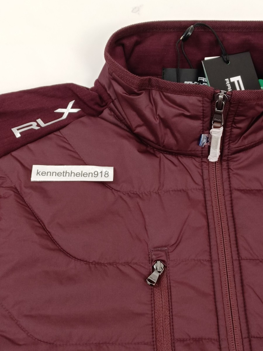 RLX RALPH LAUREN 7/15 HYBRID MOCKNECK GOLF JACKET RED