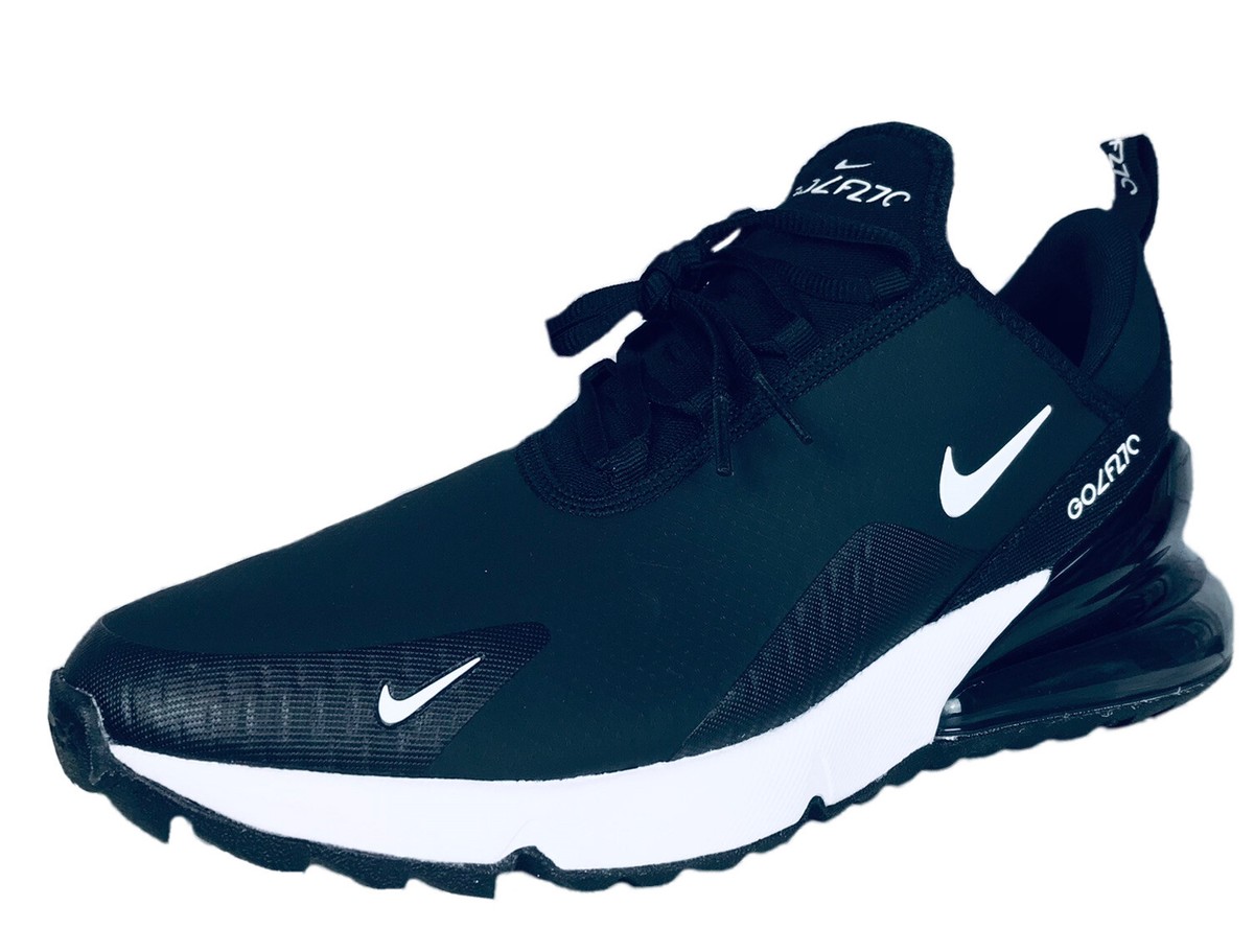 Nike Air Max 270 G Golf Men's Black & White Athletic Shoes