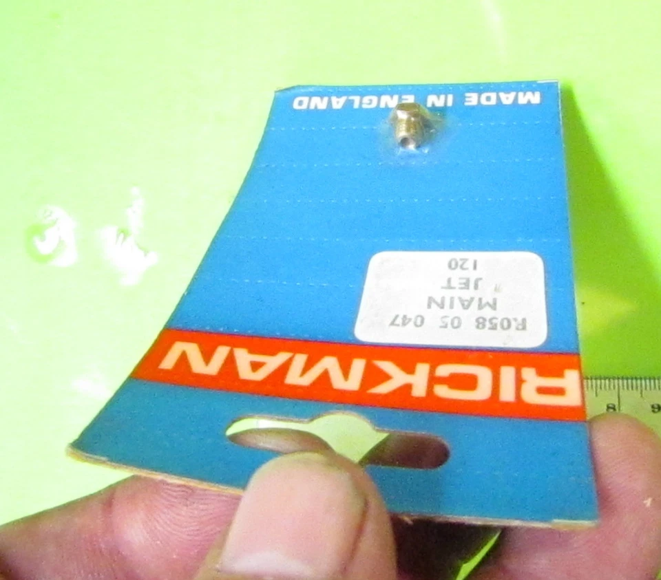 Rickman NOS Zundapp 125 MX SD Bing 汽化器 120 主喷射 p/n R058 05 047 — 第 2/2 张图片