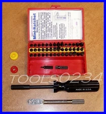 WFMC WF-4-52 52 Pc Super Deluxe Mini Ratchet Tool Bit Set Wadsworth Falls