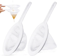 2 Pcs Baby Brine Shrimp Net Sieve Fish Net Aquarium 80 Mesh 200 Mesh Sieve for F